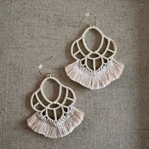 Stella & Dot fabric chandelier earrings